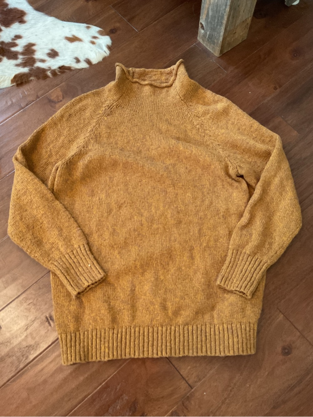 100% organic cotton LL Bean roll neck sweater